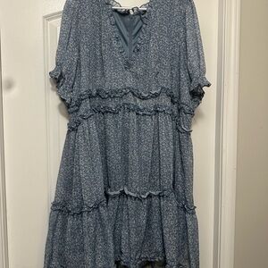 Floral Blue Dress
